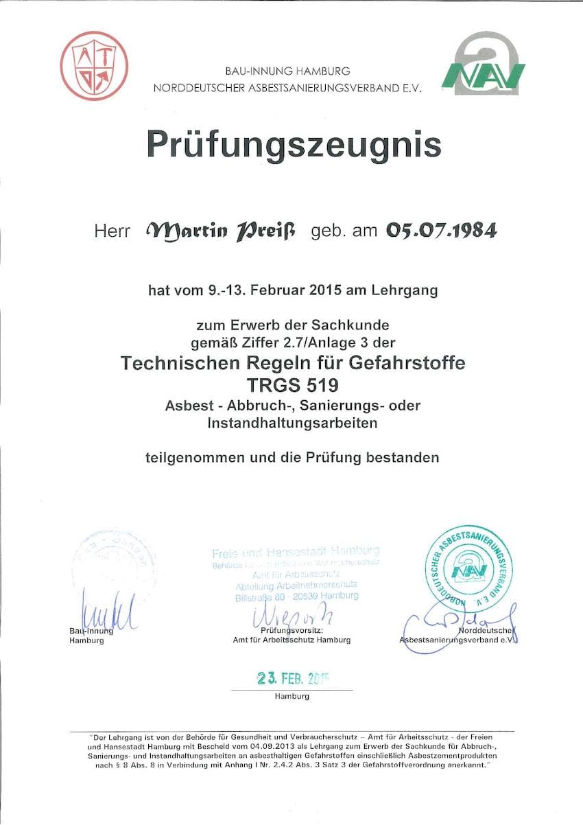 MaPri Abbruch - mapri abbruch entkernung sanierung zertifikat 2
